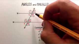 Angles Corresponding Alternate Interior Alternate Exterior Angles and Transversal Lines [upl. by Jamilla]