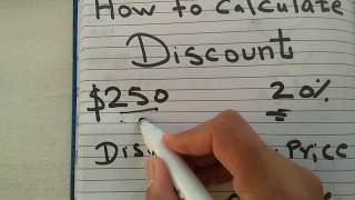 How to calculate discount with percentage [upl. by Wittenburg]