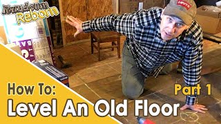 DIY Easiest Way To Level An OLD WOOD FLOOR  Using Screws and a Level [upl. by Aleet]