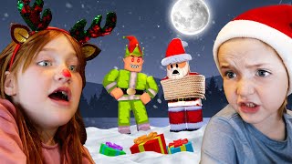 SAViNG SANTA from EViL ELF a Rescue Mission to save Christmas on Roblox with Niko Adley amp Navey [upl. by Siesser]