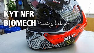 Unboxing KYT NFR biomech fullface helmet  Racing helmet  Reviews [upl. by Zysk626]