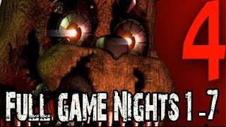 Five Nights at Freddys 4 Full Game Walkthrough  No Commentary Fnaf4 Full Game 2015 [upl. by Ekez]