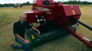 Massey Ferguson 1840 Inline Small Square Baler [upl. by Aivil]