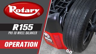 Rotary R155 Wheel Balancer Operation [upl. by Katinka]