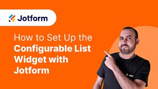 How to set up a configurable list widget with Jotform [upl. by Eixirt]