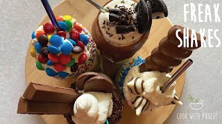 HOW TO MAKE HOMEMADE FREAK SHAKES  Oreo MampM Vanilla amp KitKat Shake  How To Make Milkshakes [upl. by Emilie]