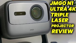 JMGO N1 ULTRA 4K TRIPLE LASER PROJECTOR REVIEW 2024 [upl. by Gillman726]