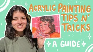 acrylic painting basics  a guide through my portrait painting process [upl. by Marybella565]