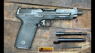 New SampW MampP 57x28 Pistol Review Tempo Rotating Barrel [upl. by Seuqirdor5]