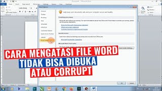 Cara Mengatasi File Word Tidak Bisa Dibuka Atau Corrupt [upl. by Rifkin790]