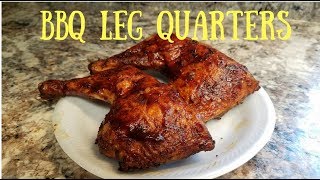 BBQ CHICKEN LEG QUARTERS on the Pellet Grill [upl. by Millicent]