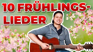 10 SUPER EINFACHE Frühlingslieder  Gitarren Tutorial Compilation [upl. by Duile]