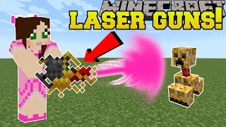 Minecraft LASER GUNS PLASMA GUN FLAMETHROWER amp SEEKER RIFLE Mod Showcase [upl. by Seagrave81]