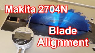 HOW TO Makita 2704N table saw Blade Alignment [upl. by Fritzsche]