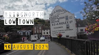 Bridgnorth Low Town Walk  Bridgenorth Bridge Over River Severn  Shropshire England  August 2024 [upl. by Joub294]