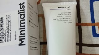 Minimalist Marula Oil 5 Face Moisturizer Unboxing and Review [upl. by Glynas]