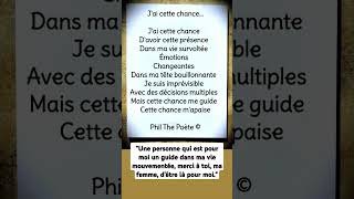 quotUne personne qui est pour moi un guide dans ma vie mouvementée merci à toi ma femmequot [upl. by Masterson]