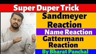 Best Trick for Sandmeyer Reaction and Gattermann Reaction  Name Reaction  Organic Chemistry [upl. by Joleen]