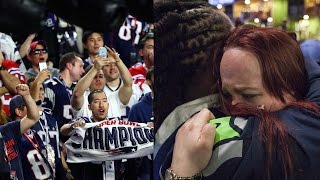 Hilarious Fan Reactions to Patriots Game Winning Interception vs Seahawks [upl. by Tiffie]