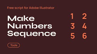 Auto Numbering in Adobe Illustrator via MakeNumbersSuequence [upl. by Oinotnaesoj]