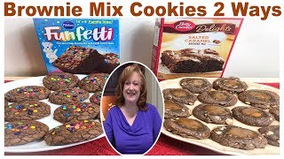 BROWNIE MIX COOKIES 2 WAYS  BAKE WITH ME [upl. by Muirhead480]