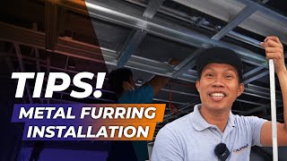 S1Ep11 HOW TO Install Metal Furring Ceiling [upl. by Pansy]