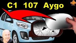 Citroen C1 Change Door Mirror Glass  Easy DIY How To [upl. by Pence]