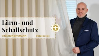 Lärm und Schallschutz von Création Baumann Betacoustic der Akustikvorhang [upl. by Aniretac]