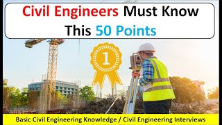 Civil Engineering Basic Knowledge 2023  Civil Engineering Interview Question 2024 [upl. by Aicital821]