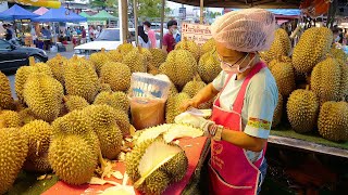 AAA Quality Giant Durian Cutting Skills Master  Thai Street Food [upl. by Peatroy896]