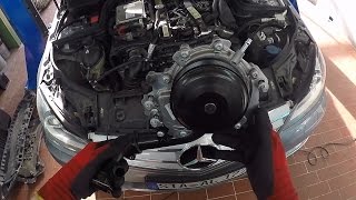 MercedesBenz C 220 CDI W204 OM651  Replacing the Water Pump [upl. by Kovacs]