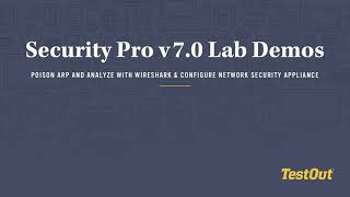 TestOut Security Pro v7 Lab Demos [upl. by Adlanor201]