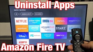 Amazon Fire TV How to Delete  Uninstall Apps or Remove from Cloud [upl. by Ainevul]