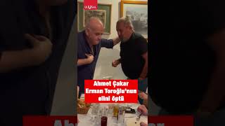 Ahmet Çakar Erman Toroğlunun elini öptü shorts ahmetçakar ermantoroğlu futbol keşfet [upl. by Ahtabbat731]