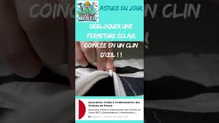 Astuce du Bricoleux  Débloquer une Fermeture Éclair Coincée en Un Clin d’Œil [upl. by Nesnah440]