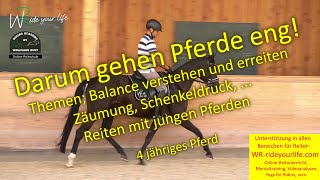 F170 Pferde in Balance reiten lernen Zäumung der Sinn des Schenkeldruck Ausbildung junger Pferde [upl. by Romine607]