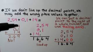 5th Grade Math 38 Add Decimals [upl. by Thanasi]