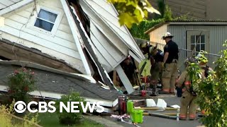 House collapse in Syracuse New York injures 11 people [upl. by Tarrah]