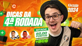 DICAS 4 RODADA  CARTOLA FC 2024  MITAMOS [upl. by Maximo659]