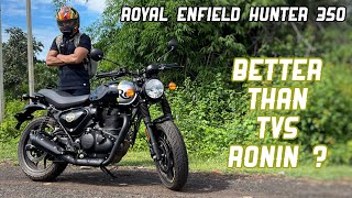 Royal Enfield Hunter 350 Review  Better Than TVS Ronin [upl. by Manno]