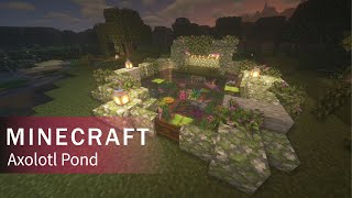 Minecraft  How to Build an Axolotl Pond [upl. by Klockau]