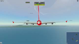 Doing a Realistic Flight With a Qantas A380 PTFS Roblox [upl. by Annav792]