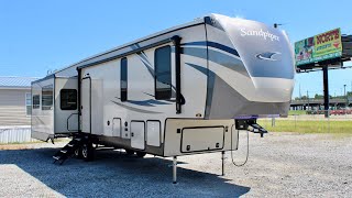 Extremely Compact Bunkhouse Fifth Wheel  2021 Forest River Sandpiper CClass 3660MB MidBunk [upl. by Beatriz]