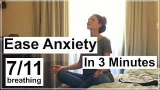 Ease Anxiety in 3 minutes with 711 Breathing Technique [upl. by Brig436]