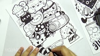 Full Page Marker Doodle  Cute Doodle Card [upl. by Naie624]