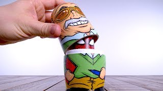 STAN LEE NESTING DOLL Painting Matryoshka Tribute [upl. by Ttelracs]