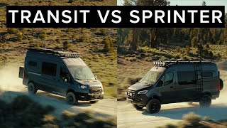 Ford Transit Trail Van vs Mercedes Sprinter Van  Camper Comparison [upl. by Aratahs]