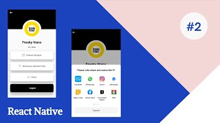 User Profile View in React native  React Native Part 2 [upl. by Erreip962]