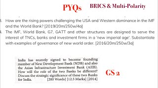 GS 2  PSIR VALUE ADDITION  EPW  BRICS amp Multipolarity [upl. by Sumahs280]