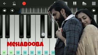 Mehabooba Song  KGF 2  Easy Piano Tutorial [upl. by Cosmo9]